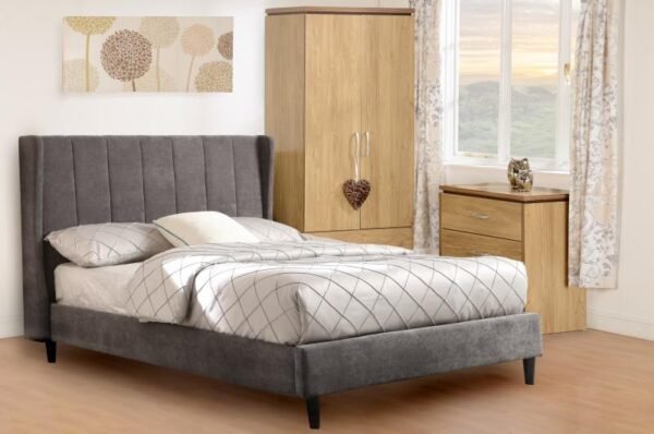 Charles 3 Drawer Chest in Oak Effect Veneer with Walnut Trim - Image 4
