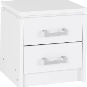 Charles 2 Drawer Bedside Chest in White