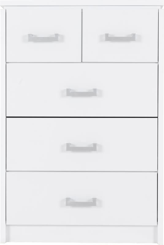 Charles 3+2 Drawer Chest in White - Image 2