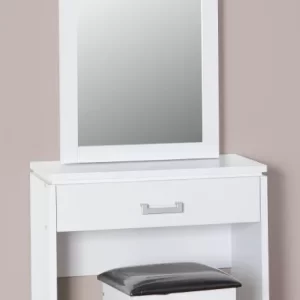 Charles 1 Drawer Dressing Table Set in WhiteBlack Faux Leather