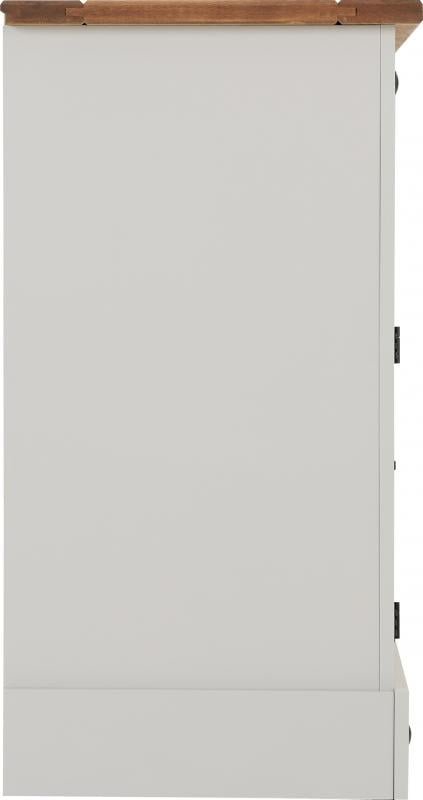 Corona 2 Door 5 Drawer Sideboard in GreyDistressed Waxed Pine - Image 4