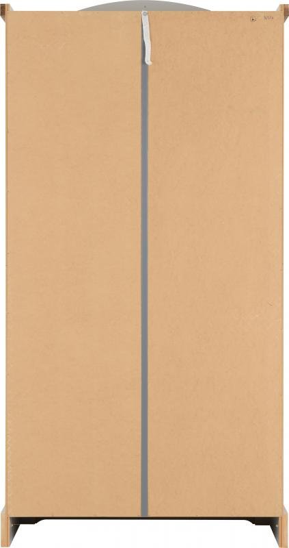 Corona 2 Door Wardrobe in GreyDistressed Waxed Pine - Image 5