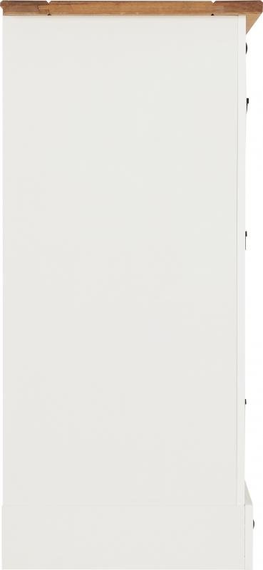 Corona 2+2 Drawer Chest in WhiteDistressed Waxed Pine - Image 6