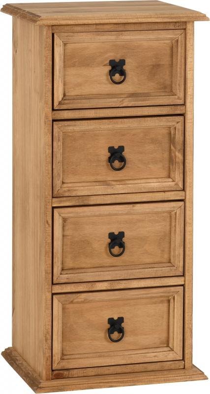 Corona 4 Drawer CD Chest in Distressed Waxed Pine - Image 2