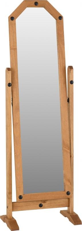 Corona Cheval Mirror in Distressed Waxed Pine - Image 2