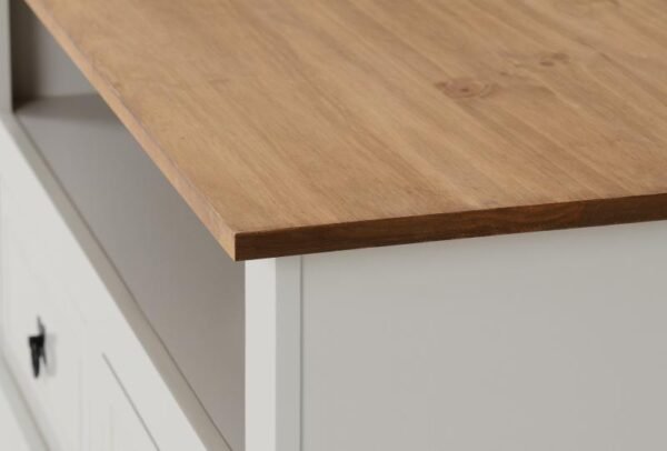 Corona 2 Drawer Flat Screen TV Unit in Grey Distressed Waxed Pine - Image 4