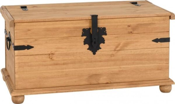 Corona Single Storage Chest in Distressed Waxed Pine - Image 3