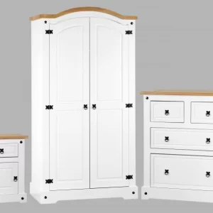 Corona Trio in WhiteDistressed Waxed Pine