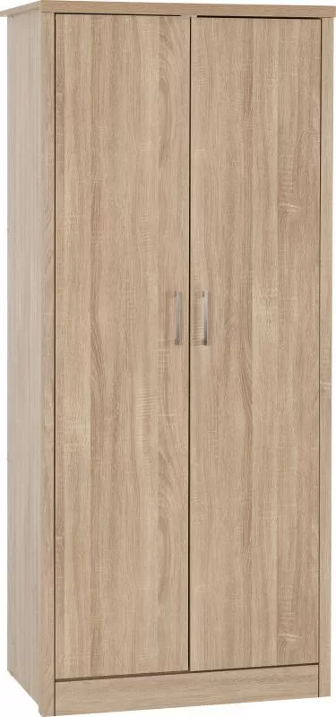 Lisbon 2 Door Wardrobe in Light Oak Effect Veneer