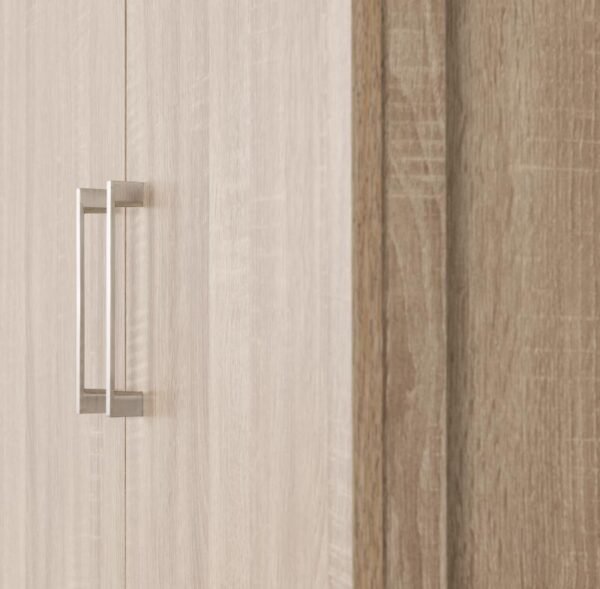 Lisbon 2 Door Wardrobe in Light Oak Effect Veneer - Image 3
