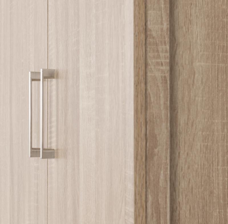 Lisbon 2 Door Wardrobe in Light Oak Effect Veneer - Image 3
