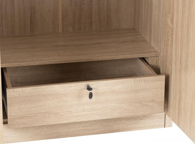 Lisbon 2 Door Wardrobe in Light Oak Effect Veneer - Image 2