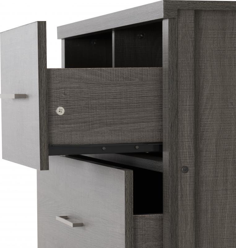 Lisbon 3+2 Drawer Chest in Black Wood Grain - Image 5