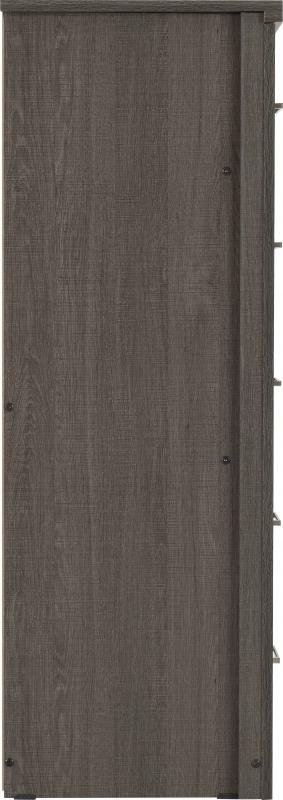 Lisbon 5 Drawer Narrow Chest in Black Wood Grain - Image 5