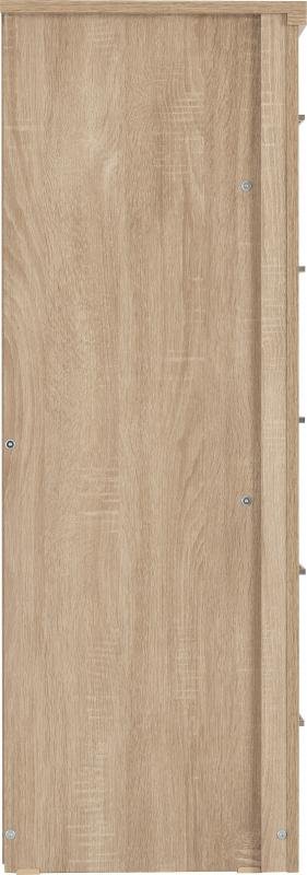 Lisbon 5 Drawer Narrow Chest in Light Oak Effect Veneer - Image 3