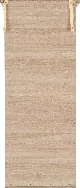 Lisbon 5 Drawer Narrow Chest in Light Oak Effect Veneer - Image 2