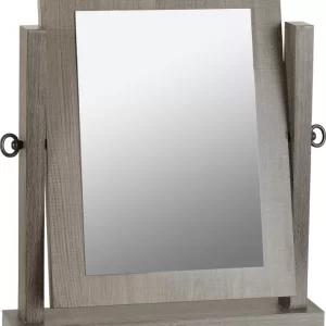 Lisbon Dressing Table Mirror in Black Wood Grain