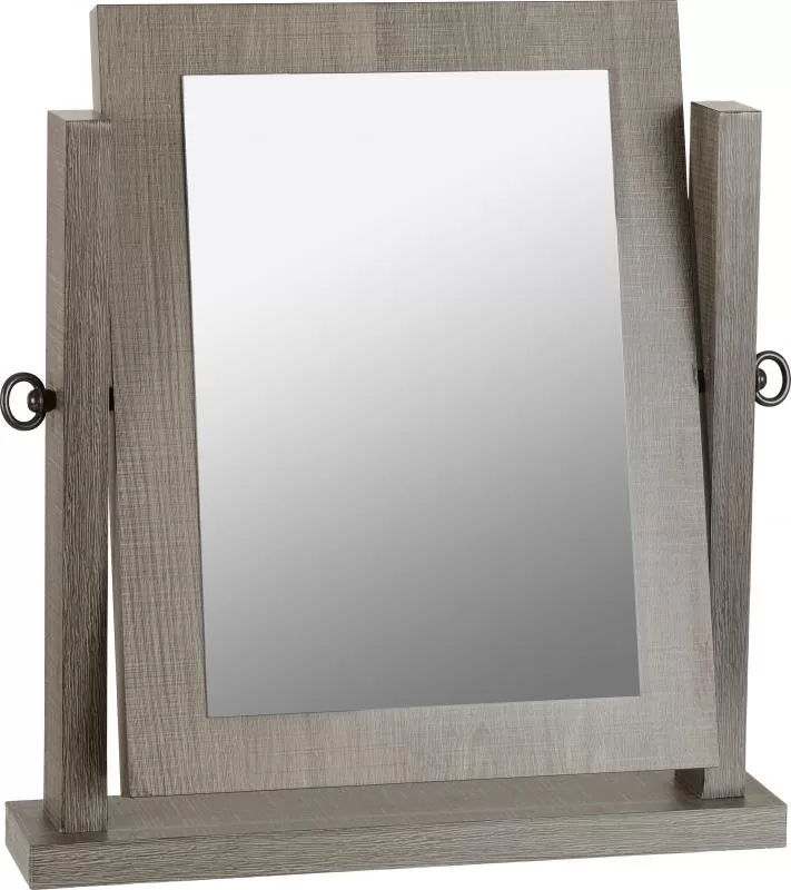 Lisbon Dressing Table Mirror in Black Wood Grain