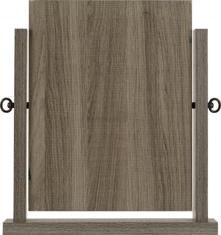 Lisbon Dressing Table Mirror in Black Wood Grain - Image 3