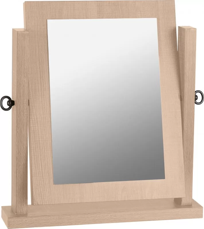 Lisbon Dressing Table Mirror in Light Oak Effect Veneer