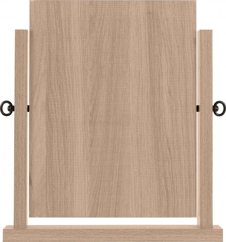 Lisbon Dressing Table Mirror in Light Oak Effect Veneer - Image 4