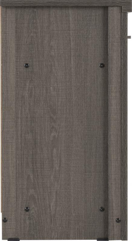 Lisbon Mini Shoe RackStorage Seat in Black Wood GrainBlack Faux Leather - Image 4