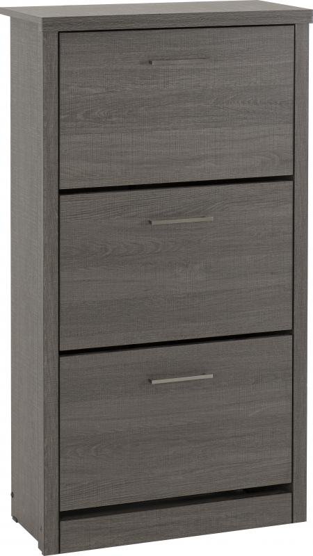 Lisbon Shoe Cabinet in Black Wood Grain - Image 7