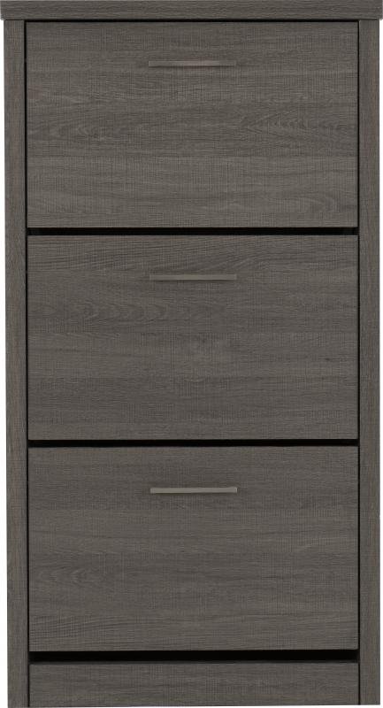 Lisbon Shoe Cabinet in Black Wood Grain - Image 5