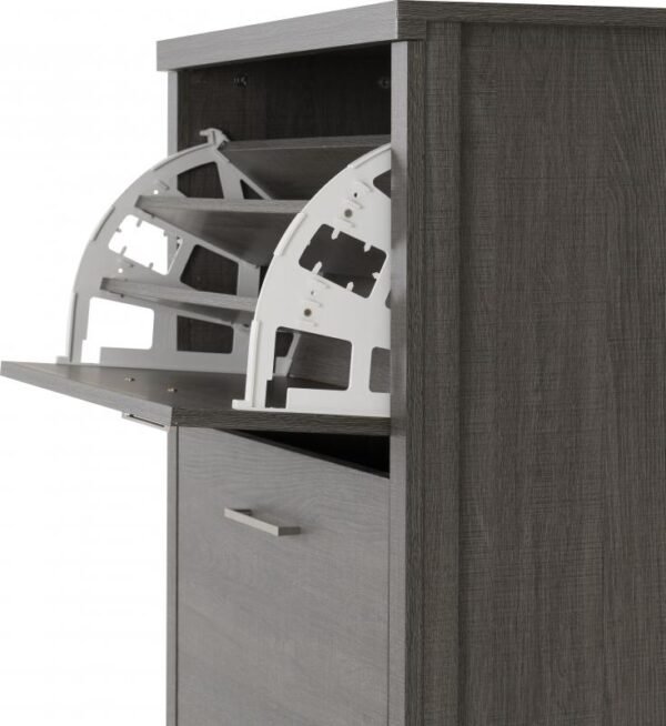 Lisbon Shoe Cabinet in Black Wood Grain - Image 2