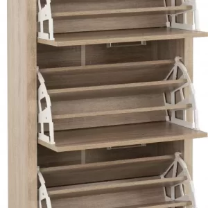 Lisbon Shoe Cabinet in Light Oak Effect Veneer