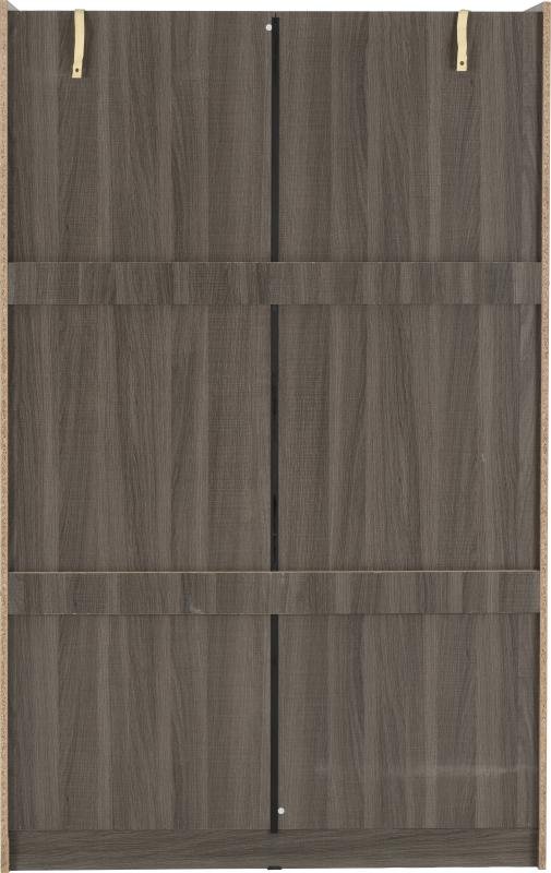 Lisbon 2 Door Sliding Wardrobe in Black Wood Grain - Image 3