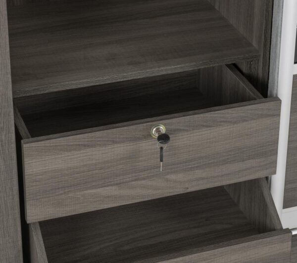 Lisbon 2 Door Sliding Wardrobe in Black Wood Grain - Image 2