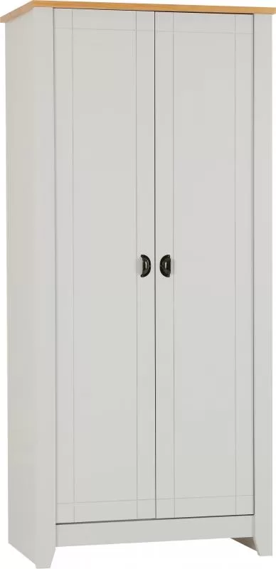 Ludlow 2 Door Wardrobe in GreyOak Lacquer
