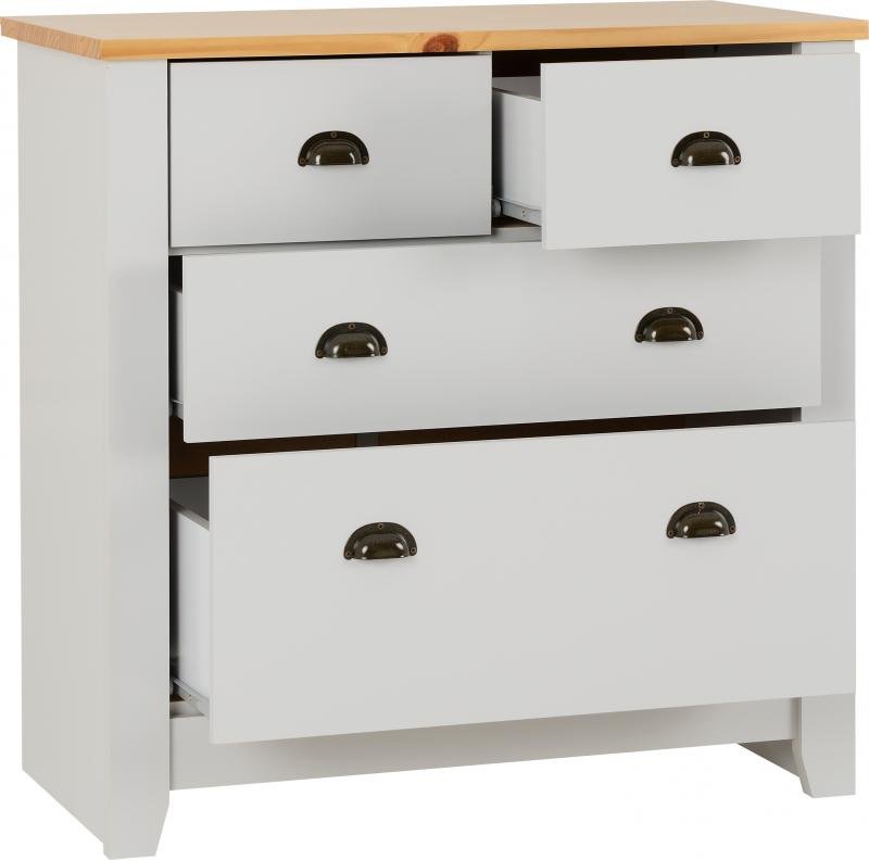 Ludlow 2+2 Drawer Chest in GreyOak Lacquer - Image 8