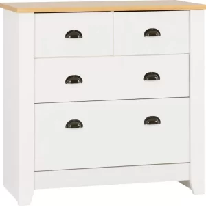 Ludlow 2+2 Drawer Chest in WhiteOak Lacquer