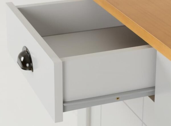 Ludlow 1 Drawer 1 Door Bedside Cabinet in GreyOak Lacquer - Image 6
