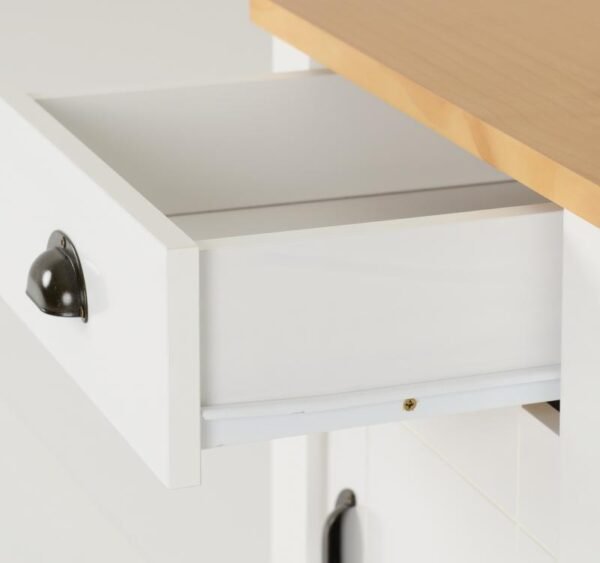 Ludlow 1 Drawer 1 Door Bedside Cabinet in WhiteOak Lacquer - Image 5