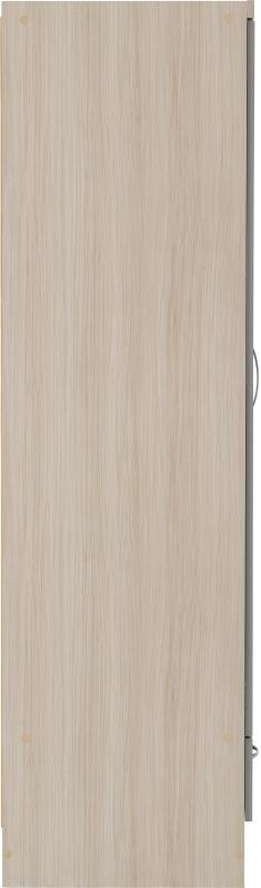 Nevada 2 Door 1 Drawer Wardrobe in Grey GlossLight Oak Effect Veneer - Image 7