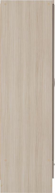 Nevada 2 Door 1 Drawer Wardrobe in Oyster GlossLight Oak Effect Veneer - Image 6