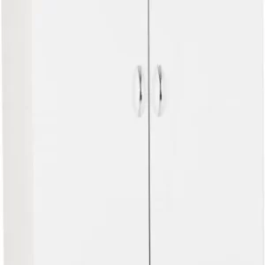 Nevada 2 Door 1 Drawer Wardrobe in White Gloss