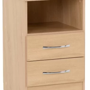 Nevada 2 Drawer Bedside in Sonoma Oak Effect