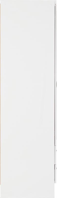 Nevada 3 Door 2 Drawer Mirrored Wardrobe in White Gloss - Image 6