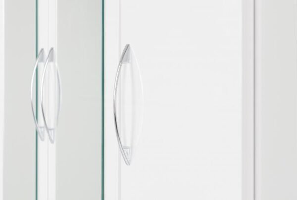 Nevada 3 Door 2 Drawer Mirrored Wardrobe in White Gloss - Image 4