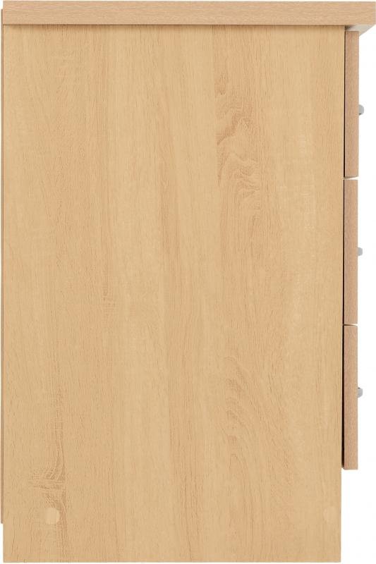 Nevada 3 Drawer Bedside in Sonoma Oak Effect - Image 6