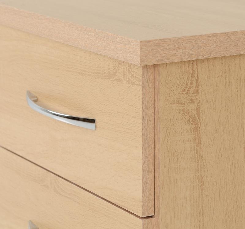 Nevada 3 Drawer Bedside in Sonoma Oak Effect - Image 4