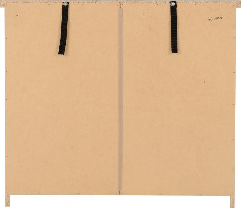 Nevada 3 Drawer Chest in Grey GlossLight Oak Effect Veneer - Image 5