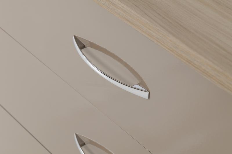 Nevada 3 Drawer Chest in Oyster GlossLight Oak Effect Veneer - Image 3