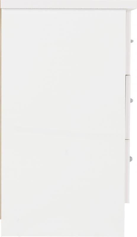Nevada 3 Drawer Chest in White Gloss - Image 6