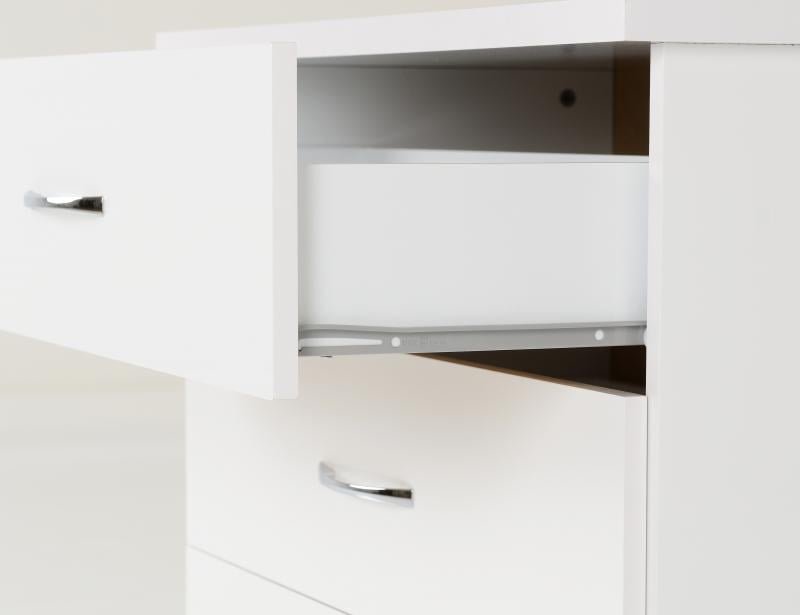 Nevada 3 Drawer Chest in White Gloss - Image 3