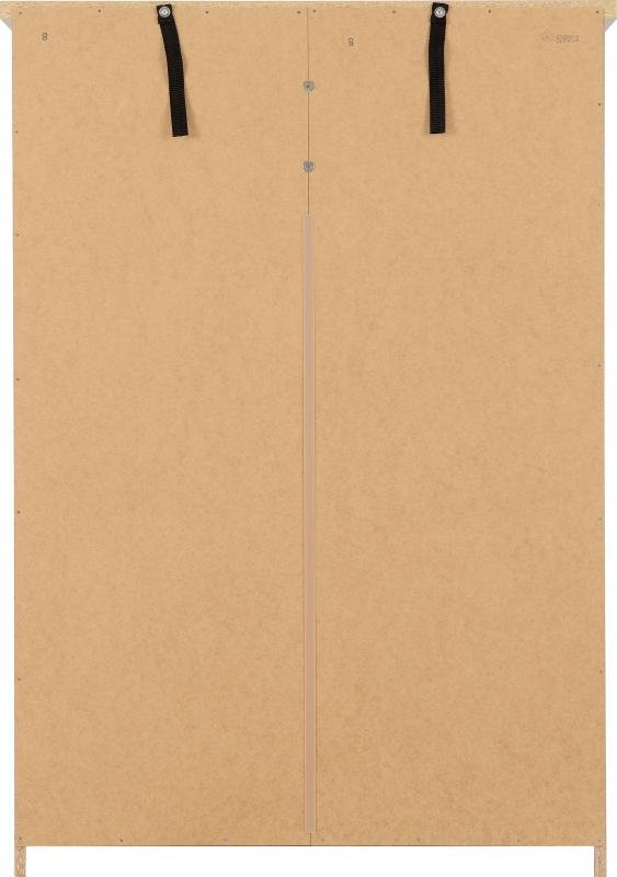 Nevada 3+2 Drawer Chest in Grey GlossLight Oak Effect Veneer - Image 6